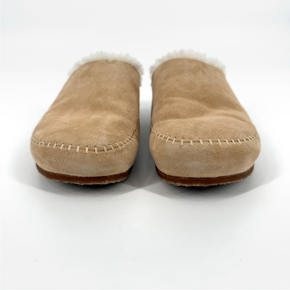 Jenni Kayne Shearling-Lined Moc Clogs Womens Size EU 39 US 9 Natural Suede - Picture 2 of 10